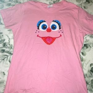 womens sm abby from sesame street tshirt